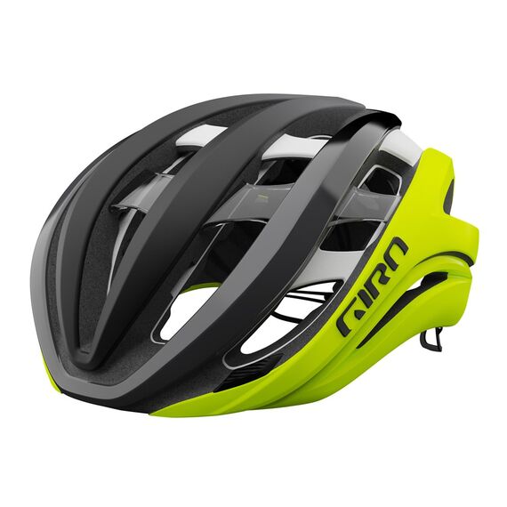 Kask szosowy GIRO AETHER SPHERICAL MIPS matte czarny fade highlight żółty, Kolor: żółty, Rozmiar: S (51–55 cm), 2 zdjęcie Kask szosowy GIRO AETHER SPHERICAL MIPS matte czarny fade highlight żółty, Kolor: żółty, Rozmiar: S (51–55 cm), 2 zdjęcie