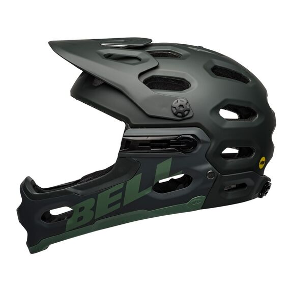 Kask full face BELL SUPER 3R MIPS matte green, Kolor: ciemnozielony, Rozmiar: 52-56, 2 zdjęcie