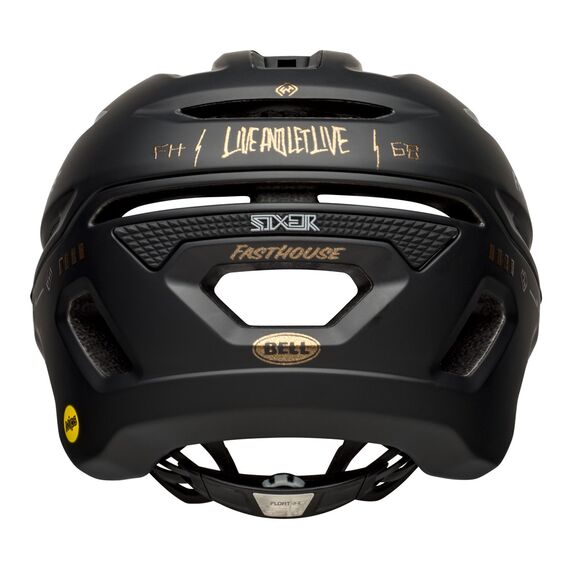 Kask mtb BELL SIXER INTEGRATED MIPS fasthouse matte gloss czarny gold, Kolor: czarno-złoty, Rozmiar: S (52–56 cm), 3 zdjęcie