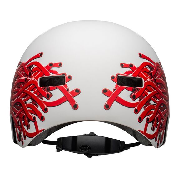 Kask juniorski BELL SPAN matte biały eyes, Kolor: biało-czerwony, Rozmiar: XS (49-53 cm), 3 zdjęcie