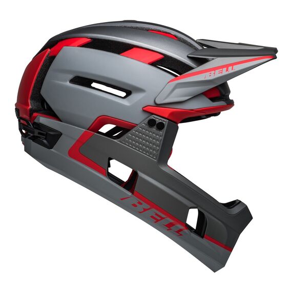 Kask full face BELL SUPER AIR R MIPS SPHERICAL matte gray czerwony, Kolor: szaro-czerwony, Rozmiar: L (59-63 cm)