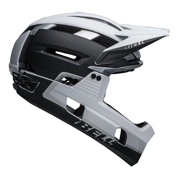 Kask full face BELL SUPER AIR R MIPS SPHERICAL matte czarny biały, Kolor: biały, Rozmiar: S (52-56 cm)