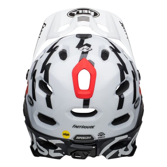 Kask full face BELL SUPER DH MIPS SPHERICAL fasthouse matte gloss czarny biały, Kolor: biało-czarny, Rozmiar: S (52-56 cm), 4 zdjęcie