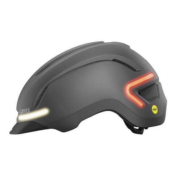 Kask miejski GIRO ETHOS INTEGRATED MIPS LED matte graphite, Kolor: szary, Rozmiar: M (55-59 cm)
