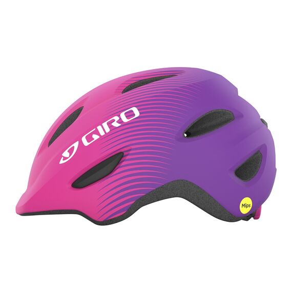 Kask dziecięcy GIRO SCAMP MIPS matte różowy purple fade, Kolor: różowy, Rozmiar: S (49-53 cm)