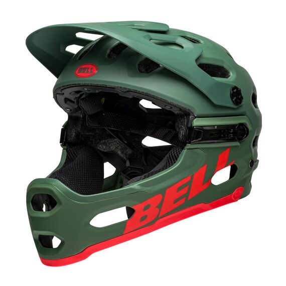 Kask full face BELL SUPER 3R MIPS matte ciemny green infrared, Kolor: zielony, Rozmiar: S (52-56 cm), 3 zdjęcie