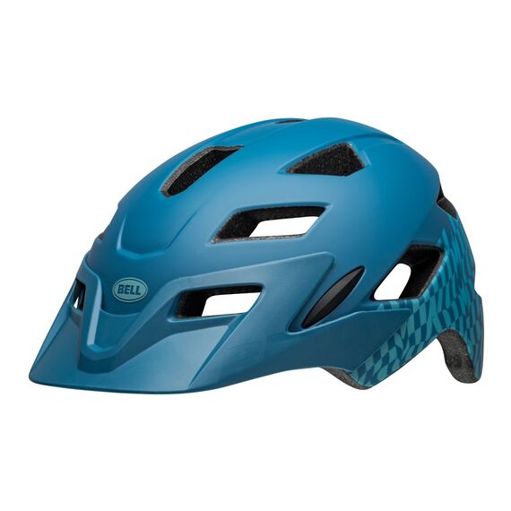 Kask juniorski BELL SIDETRACK INTEGRATED MIPS wavy checks matte niebieski roz. Uniwersalny, Kolor: niebieski, Rozmiar: Uniwersalny (50–57 cm), 2 zdjęcie