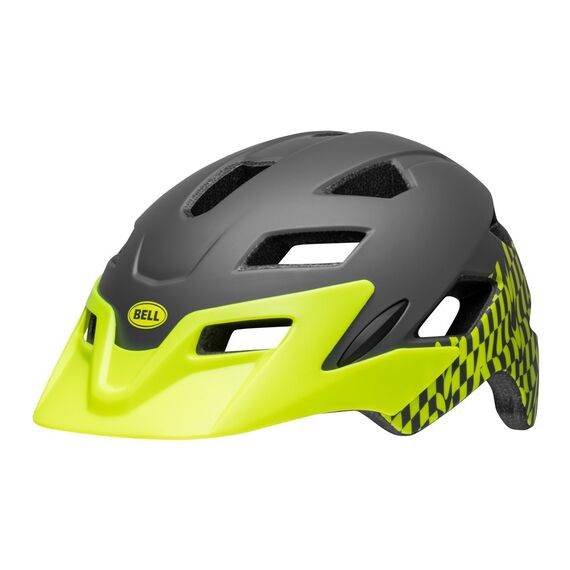 Kask juniorski BELL SIDETRACK INTEGRATED MIPS wavy checks matte retina sear roz. Uniwersalny, Kolor: żółty, Rozmiar: Uniwersalny (50–57 cm), 2 zdjęcie