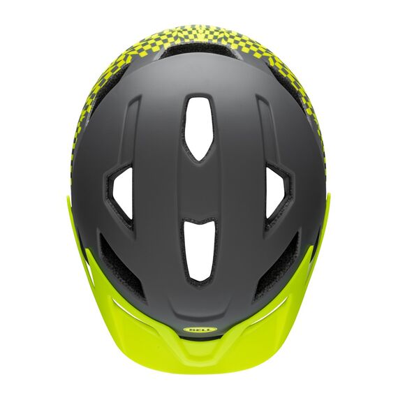 Kask juniorski BELL SIDETRACK INTEGRATED MIPS wavy checks matte retina sear roz. Uniwersalny, Kolor: żółty, Rozmiar: Uniwersalny (50–57 cm), 4 zdjęcie