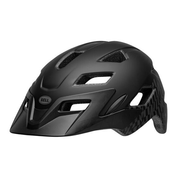 Kask dziecięcy BELL SIDETRACK wavy checks matte czarny Uniwersalny (47–54 cm), 2 zdjęcie