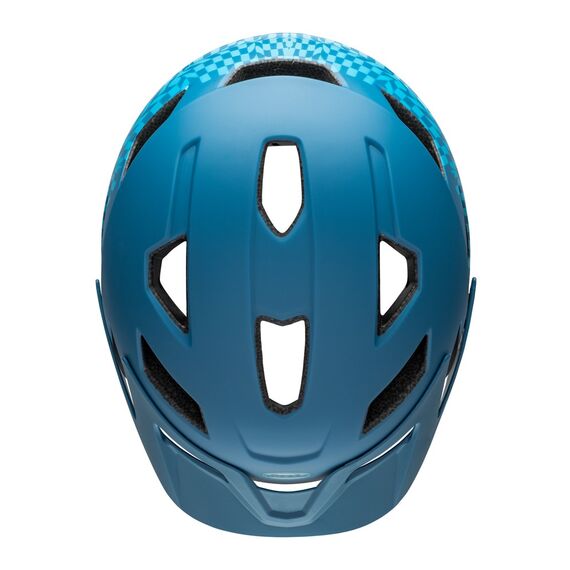 Kask juniorski BELL SIDETRACK wavy checks matte niebieski Uniwersalny (50–57 cm), 4 zdjęcie