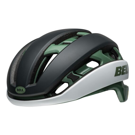 Kask gravel szosowy BELL XR MIPS SPHERICAL matte gloss scarab biały, Kolor: biało-zielony, Rozmiar: M (55-59 cm), 2 zdjęcie