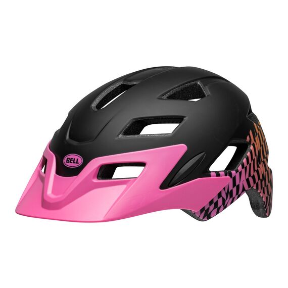 Kask dziecięcy BELL SIDETRACK wavy checks matte różowy Uniwersalny (47–54 cm), 2 zdjęcie