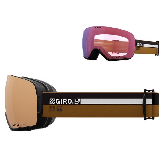 Gogle zimowe GIRO ARTICLE II CAMP TAN CASSETTE (Szyba lustrzana kolorowa VIVID-Carl Zeiss COPPER 19-42% S2 + Szyba lustrzana kolorowa VIVID-Carl Zeiss INFRARED 50% S1)