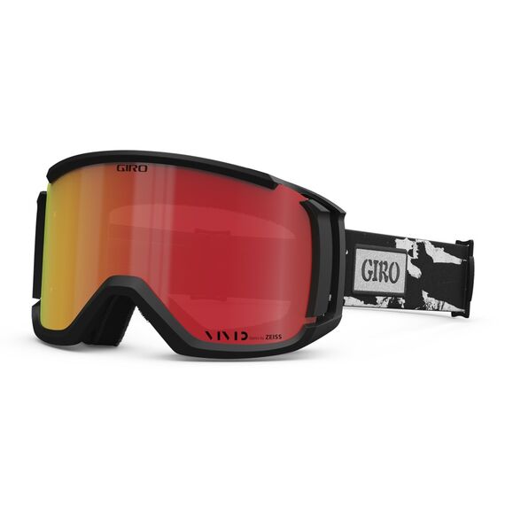Gogle zimowe GIRO REVOLT czarny & biały STAINED (Szyba lustrzana kolorowa VIVID-Carl Zeiss VIVID  EMBER 19-42% S2)