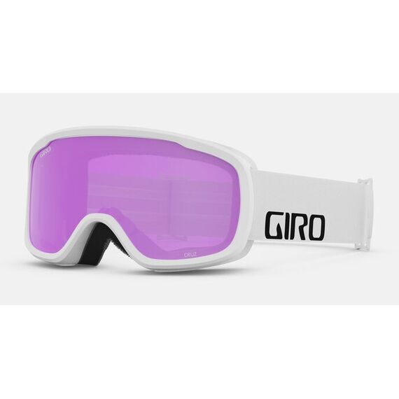 Gogle zimowe GIRO CRUZ biały WORDMARK (Szyba lustrzana kolorowa AMBER różowy 19-42% S2)