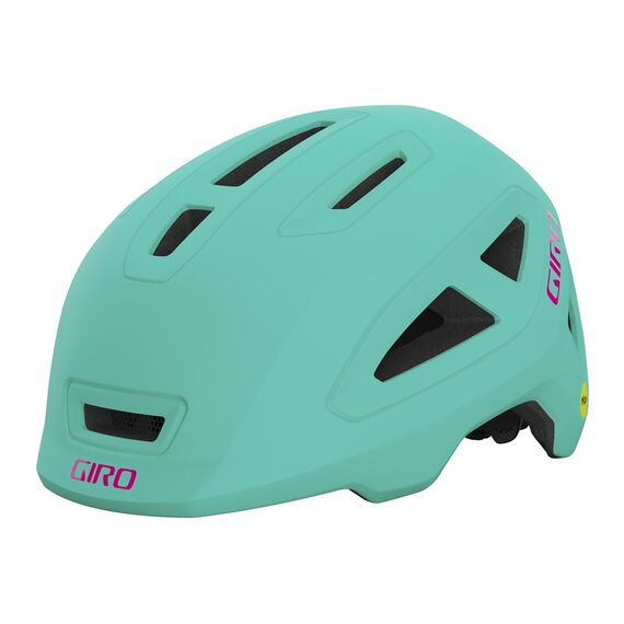 Kask dziecięcy GIRO SCAMP II matte screaming teal bright różowy, Kolor: turkusowy, Rozmiar: 45-49, 2 zdjęcie