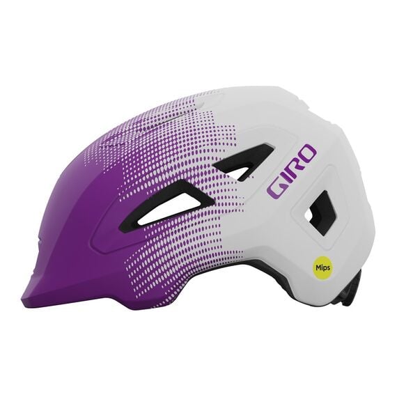 Kask rowerowy dziecięcy GIRO SCAMP II matte purple towers, Kolor: fioletowo-biały, Rozmiar: XS (45-49 cm)