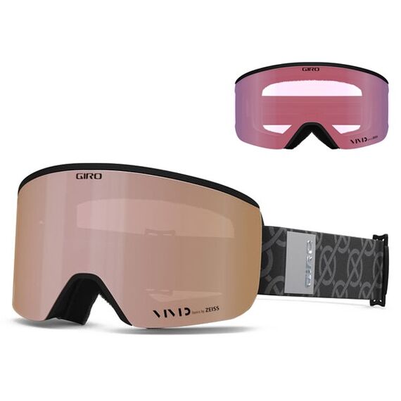 Gogle zimowe GIRO ELLA czarny MONOGRAM (szyba VIVID ROSE GOLD 19-42% S2 + VIVID INFRARED 62% S1)