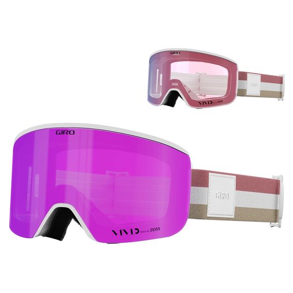 Gogle zimowe GIRO ELLA biały LX STRIPE (szyba VIVID różowy 00% S2 + VIVID INFRARED 62% S1)