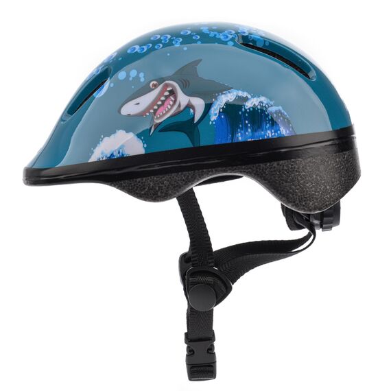 Meteor Kask rowerowy dziecięcy KS06 Baby shark, Kolor: granatowy, Rozmiar: 44-48