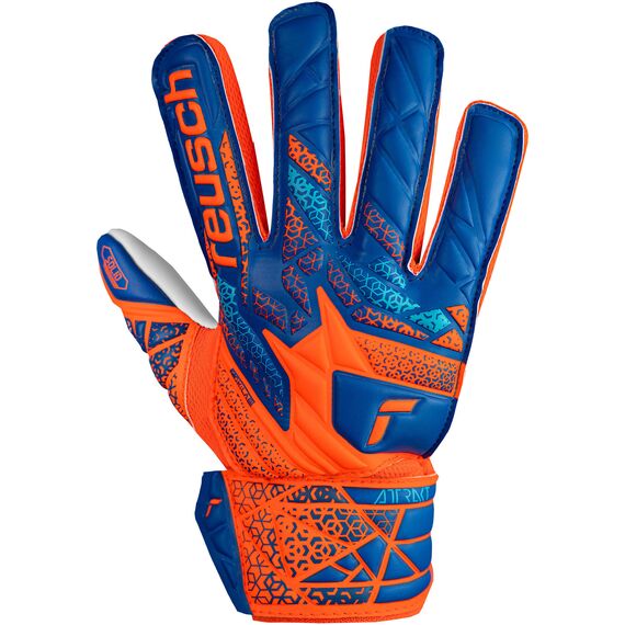 REUSCH rękawice bramkarskie Attrakt Starter Solid Finger Support Junior, Kolor: pomarańczowy, Rozmiar: 8, 6 zdjęcie