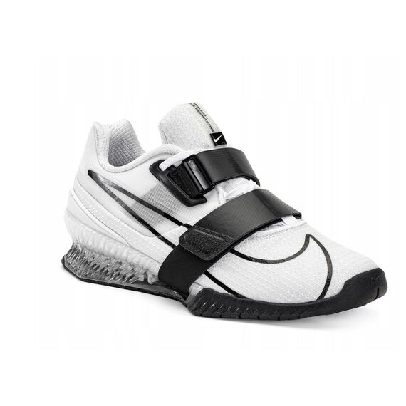 NIKE-ROMALEOS-4 buty do podnoszenia ciężarów na siłownię biało-czarne, Kolor: biały, Rozmiar: 41