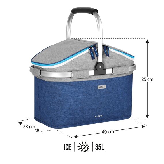 NILS CAMP torba termiczna 35L NC2901 niebieska, 4 zdjęcie
