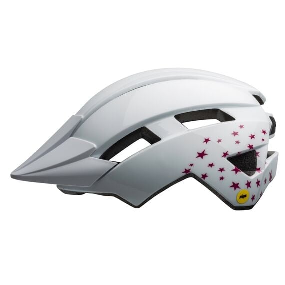 Kask dziecięcy BELL SIDETRACK II INTEGRATED MIPS biały stars, Kolor: biało-czerwony, Rozmiar: Uniwersalny (47-54 cm)