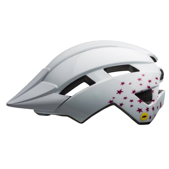 Kask dziecięcy BELL SIDETRACK II INTEGRATED MIPS biały stars, Kolor: biało-czerwony, Rozmiar: Uniwersalny (50–57 cm)