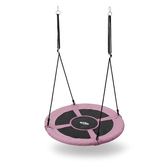 NILS FUN huśtawka dla dzieci bocianie gniazdo 100cm NB5031 różowy, Kolor: różowy, Rozmiar: one size