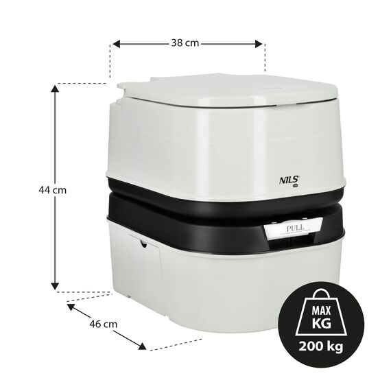 NILS CAMP toaleta turystyczna przenośna 24L NC0023 biała, 14 zdjęcie