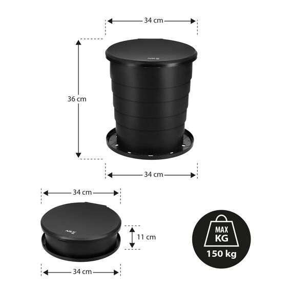 NILS CAMP toaleta turystyczna przenośna 24L NC0024 czarna, 10 zdjęcie NILS CAMP toaleta turystyczna przenośna 24L NC0024 czarna, 10 zdjęcie
