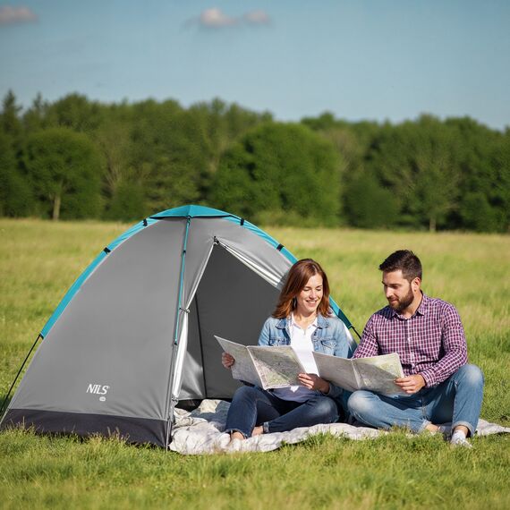 NILS CAMP namiot turystyczny 2 osobowy NC3021 szary, Kolor: szary, 8 zdjęcie