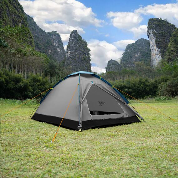 NILS CAMP namiot turystyczny 2 osobowy NIGHTFALL NC6033 szary, Kolor: szary, 7 zdjęcie