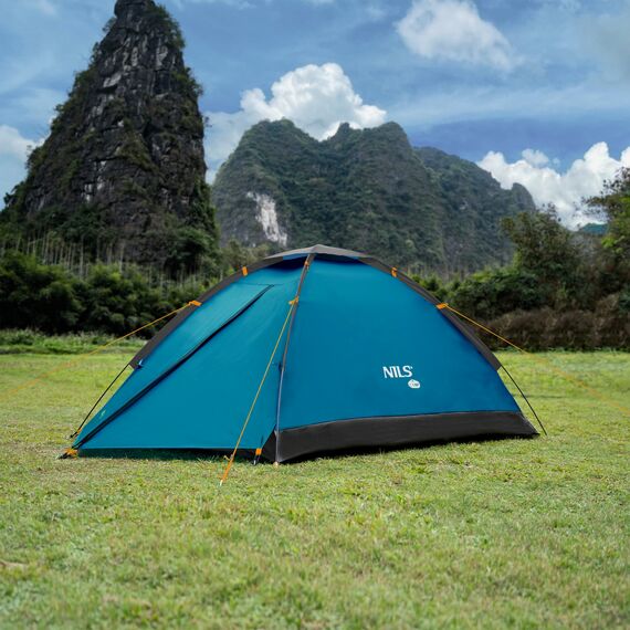 NILS CAMP namiot turystyczny 2 osobowy NIGHTFALL NC6033 niebieski, Kolor: niebieski, 10 zdjęcie
