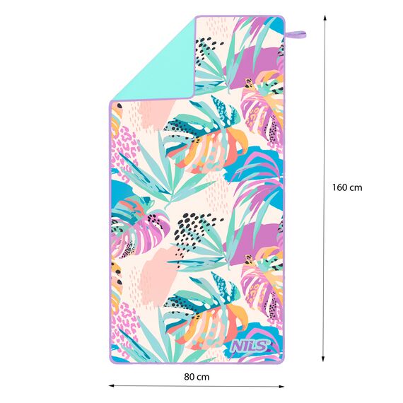 NCR14 FLORA RĘCZNIK Z MIKROFIBRY 160x80 cm NILS, 4 zdjęcie