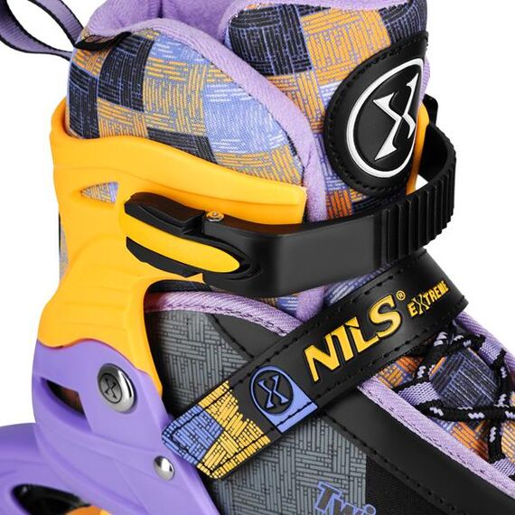 NILS EXTREME rolki rekreacyjne z kauczukowymi kołami NA13810 TWIST, Kolor: żółty, Rozmiar: 35-38, 5 zdjęcie