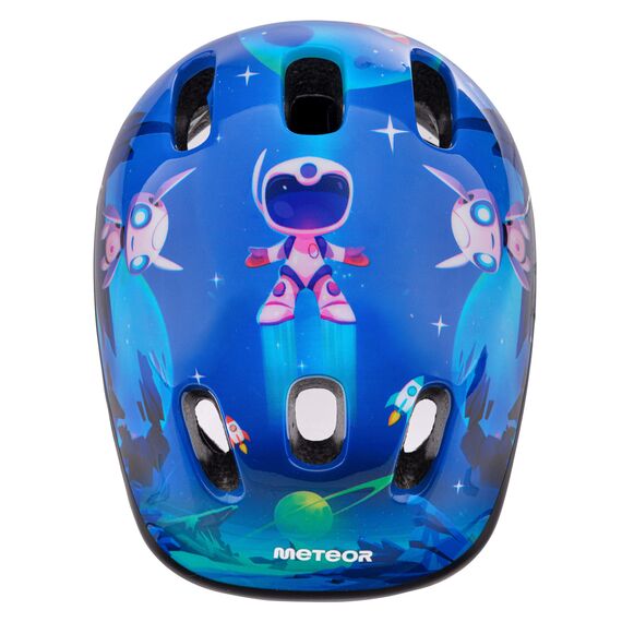 Kask rowerowy Meteor KS06 Dragon, Kolor: ciemnoniebieski, Rozmiar: 48-52, 4 zdjęcie