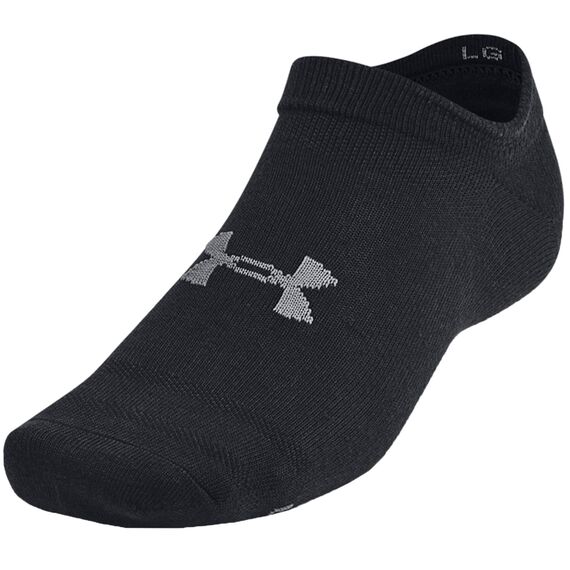 UNDER ARMOUR zestaw skarpetek stopek 6 par Essential No Show czarne, Kolor: czarny, Rozmiar: S