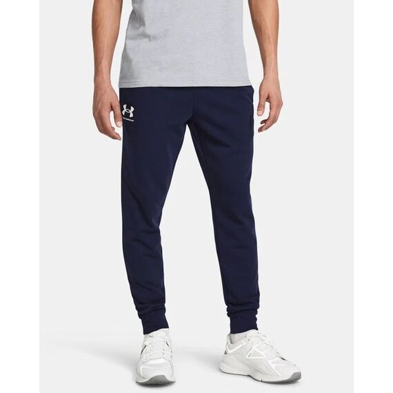 UNDER ARMOUR spodnie dresowe męskie UA Rival Terry Jogger granatowe, Kolor: granatowy, Rozmiar: S