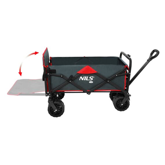 NILS CAMP wózek transportowy turystyczny 160L NC2601 antracytowy, 13 zdjęcie