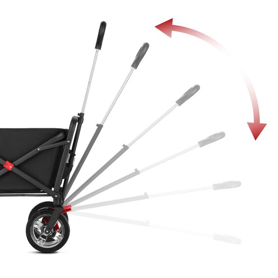 NILS CAMP wózek transportowy turystyczny 120L NC2603 czarny, 11 zdjęcie