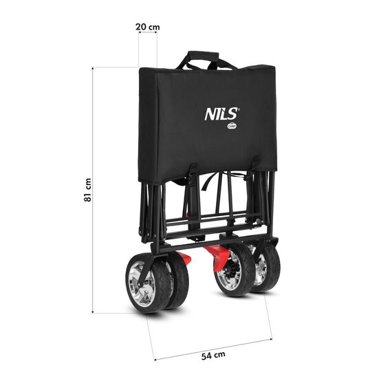 NILS CAMP wózek transportowy turystyczny 120L NC2603 czarny, 9 zdjęcie
