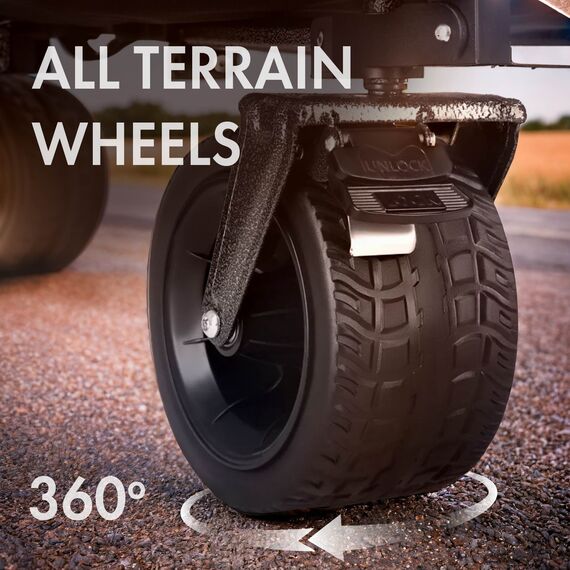 NILS CAMP wózek transportowy turystyczny 180L NC2604 czarny, 7 zdjęcie