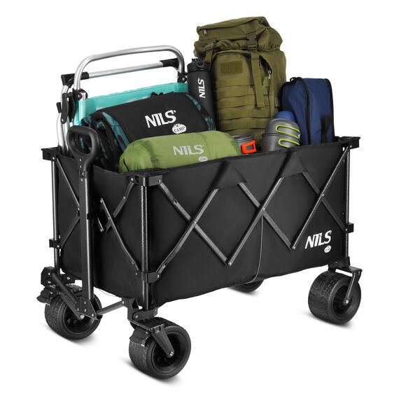 NILS CAMP wózek transportowy turystyczny 180L NC2604 czarny, 3 zdjęcie