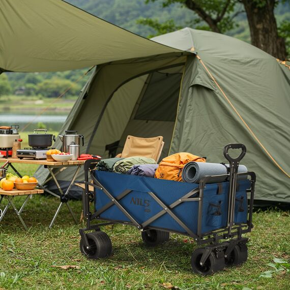 NILS CAMP wózek transportowy turystyczny 120L NC2605 granatowy, 15 zdjęcie