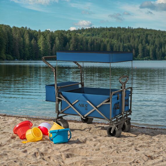 NILS CAMP wózek transportowy turystyczny 120L NC2605 granatowy, 13 zdjęcie