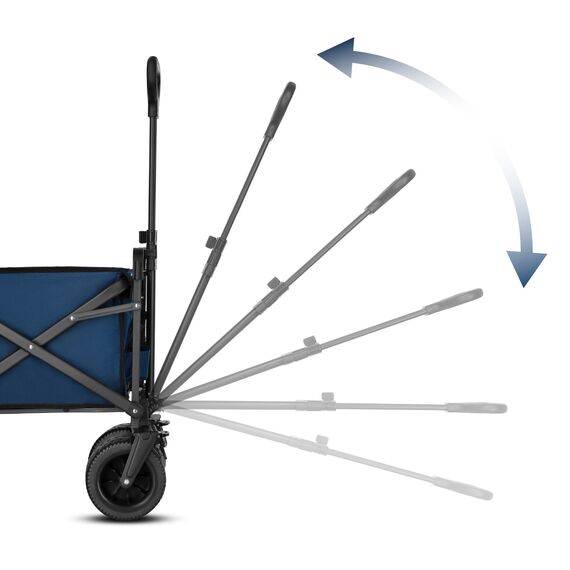 NILS CAMP wózek transportowy turystyczny 120L NC2605 granatowy, 3 zdjęcie