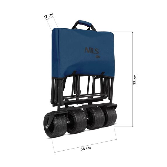 NILS CAMP wózek transportowy turystyczny 120L NC2605 granatowy, 8 zdjęcie